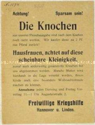 Merkblatt zur Verwendung von Knochen