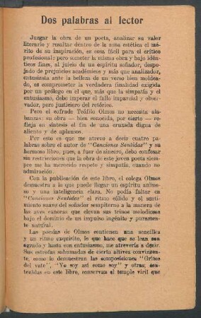 Dos palabras al lector