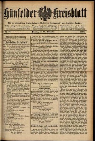 Ausgabe vom Dienstag, den 27. September 1898.