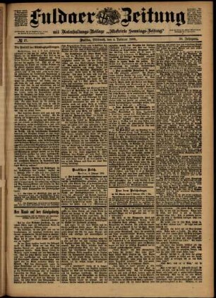 Ausgabe vom Mittwoch, den 04. Februar 1903.
