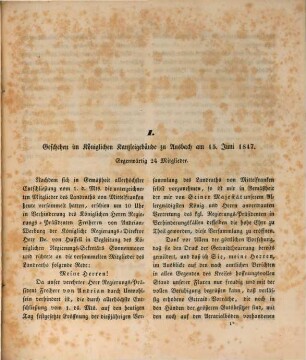 Verhandlungen des Landrathes von Mittelfranken. 1847