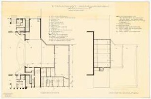 Titania-Palast (1926-27), Berlin-Steglitz Bühnenhausanbau: Grundrisse EG, Bühnenhausaufbau 1:100