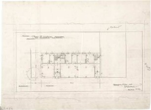 Gsaenger, Gustav; München, Romanplatz / Notburgastr.; Wohn- und Geschäftshaus Frauenhofer - Tekturplan (Grundriss EG)