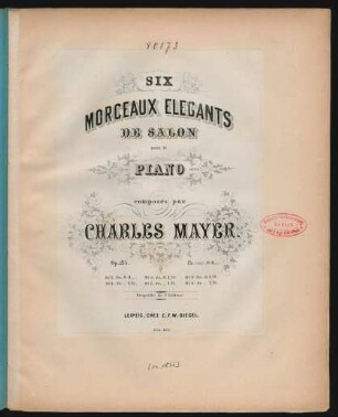 N°. 4: Six morceaux élégants de salon pour le piano op. 215