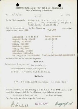 Lamparter, Johannes