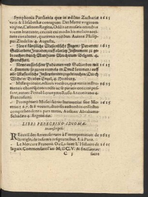 Libri Peregrino Idiomate[ ]conscripti.