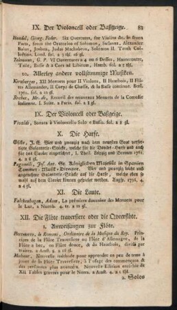 XII. Die Flöte traversiere ocer die Qveerflöte