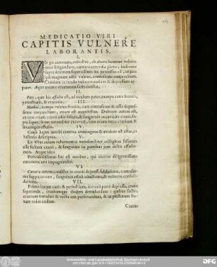 Medicatio Viri Capitis Vulnere Laborantis.