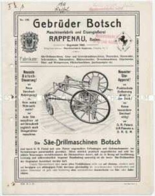 Die Säe-Drillmschinen Botsch