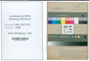 Entnazifizierung Otto Klein-Ellinghaus , geb. 27.03.1914 ()