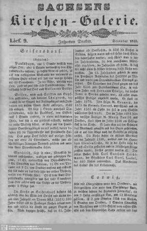 Seifersdorf, Coswig, Döhlen : 9. Lieferung