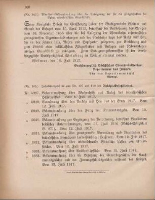 Nr. 163: Inhaltsverzeichnis aus Nr. 127 und 128 des Reichs-Gesetzblattes