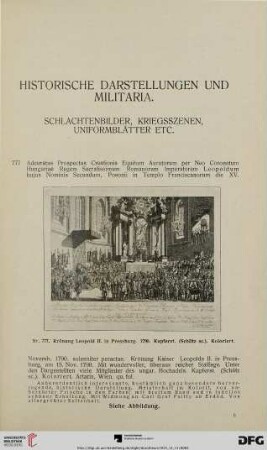 Historische Darstellungen und Militaria. Schlachtenbilder, Kriegsszenen, Uniformblätter etc. (Nr. 777-817)