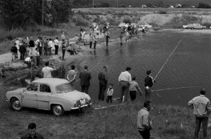Fischerfest des Sportfischerclubs Hagsfeld an den beiden Baggerseen am Rande der Waldstadt.
