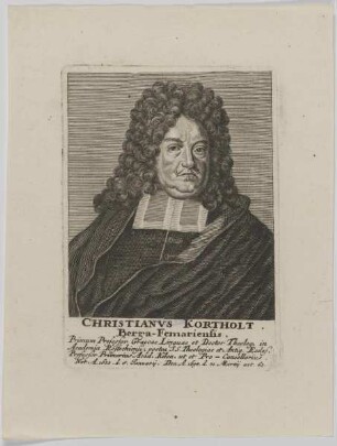 Bildnis des Christianvs Kortholt