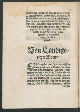 Von Landtgerichts Botten.