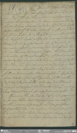 Eigenh. Brief von August Wilhelm von Schlegel an Dorothea von Schlegel, Bonn, 17.11.1828