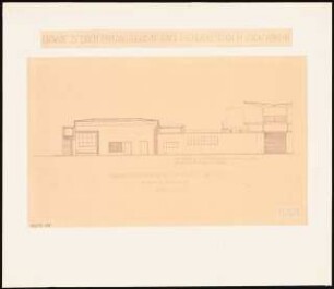 Empfangsgebäude an einer Vorortbahn Monatskonkurrenz Mai 1929: Längsschnitt 1:100