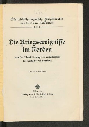 1.1915: Österreichisch-ungarische Kriegsberichte