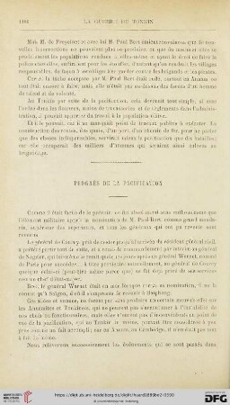 Progrès de la pacification … Au Cambodge