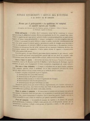 Notizie Concernenti i servizi del Ministero e gli Istituti che ne dipendono.