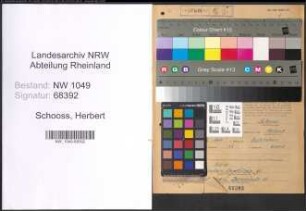 Entnazifizierung Herbert Schooss , geb. 01.03.1904 (Kaufmann)