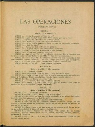 Las operaciones (Cuadro corto)