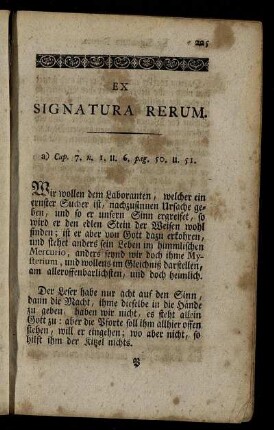 Ex Signatura Rerum.