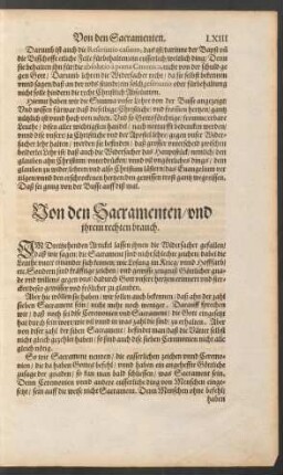 Von den Sacramenten/ und ihrem rechten brauch.