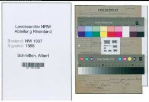 Entnazifizierung Albert Schmitten , geb. 26.04.1876 (Kaufmann)