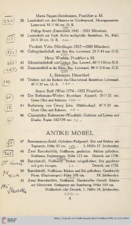 Antike Möbel (Nr. 47-89)