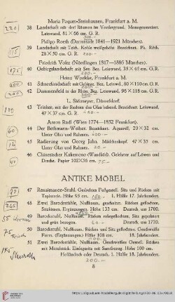 Antike Möbel (Nr. 47-89)