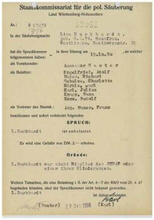 Burkhardt, Lina