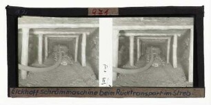 Eickhoff Schrämmaschine beim Rücktransport im Streb - Zeche Concordia -