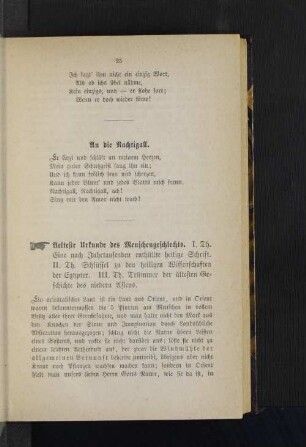 Aelteste Urkunde des Menschengeschlechts.