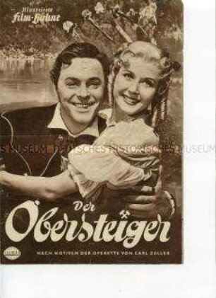 Filmprogramm "Illustrierte Film-Bühne" zu dem österreichischen Spielfilm "Der Obersteiger"