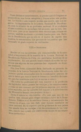 XIII - Opiniones