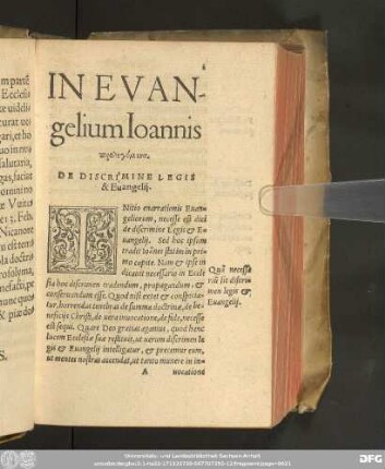 Προλεγόμενα. De Discrimine Legis & Evangelii.