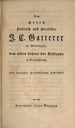 Magazin für die Geographie, Staatenkunde und Geschichte. 3, 3. 1797