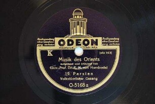 Musik des Orients : 19. Persien, Volkstümlicher Gesang