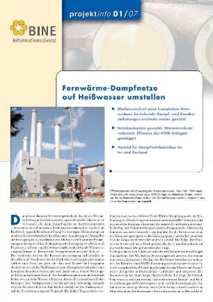 Fernwärme-Dampfnetze auf Heißwasser umstellen.