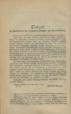 Patent zur Publikation ...