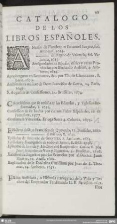 Catalogo De Los Libros Espanoles