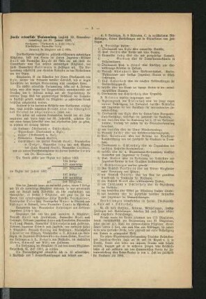 Zweite ordentliche Versammlung (zugleich 39. Generalversammlung) am 21. Januar 1882