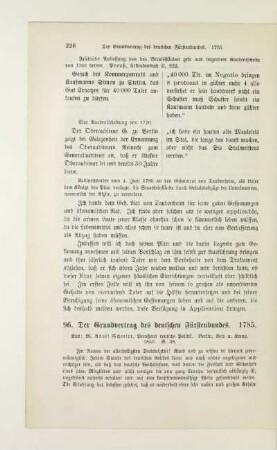 96. Der Grundvertrag des deutschen Fürstenbundes. 1785