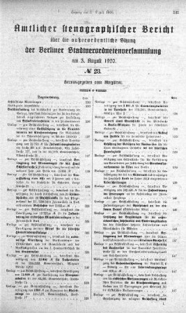 No. 23, 3. August 1920
