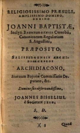 Ioannis Bisselii E Societate Jesv Aestas