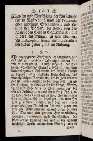 64-109, Cautelen und Vorschlaege der ...
