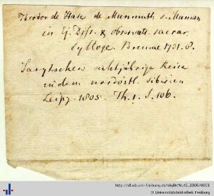 Nachlass L. Oken (NL 45/E6)