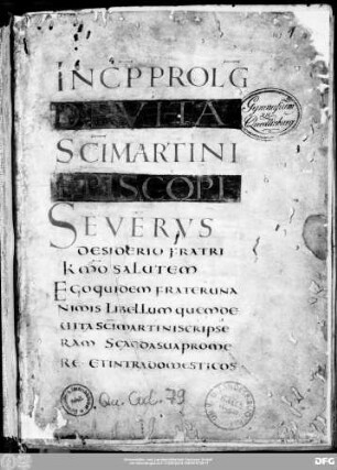 [Sulpicius Severus: Vita Sancti Martini]